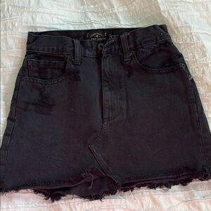 Black Denim High-Waisted Jean skirt